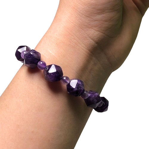 Amethyst Hexagon bead