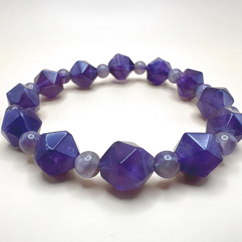 Amethyst Hexagon bead