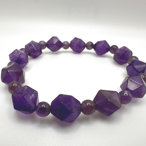 Amethyst Hexagon bead