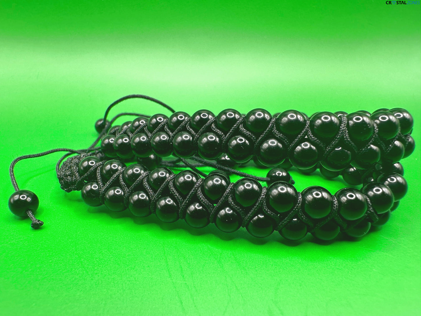 Black Obsidian With cord