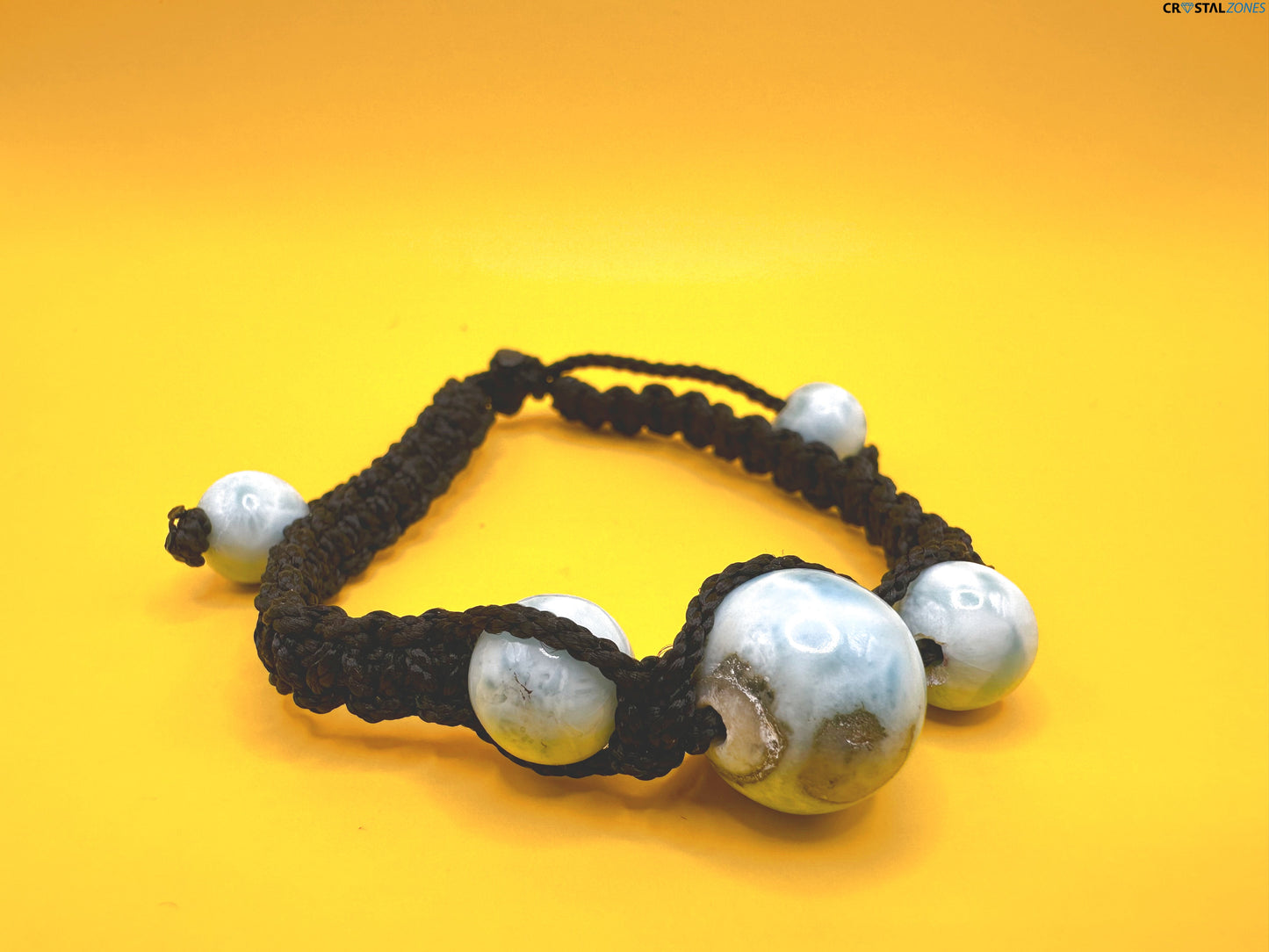 Larimar with cord
