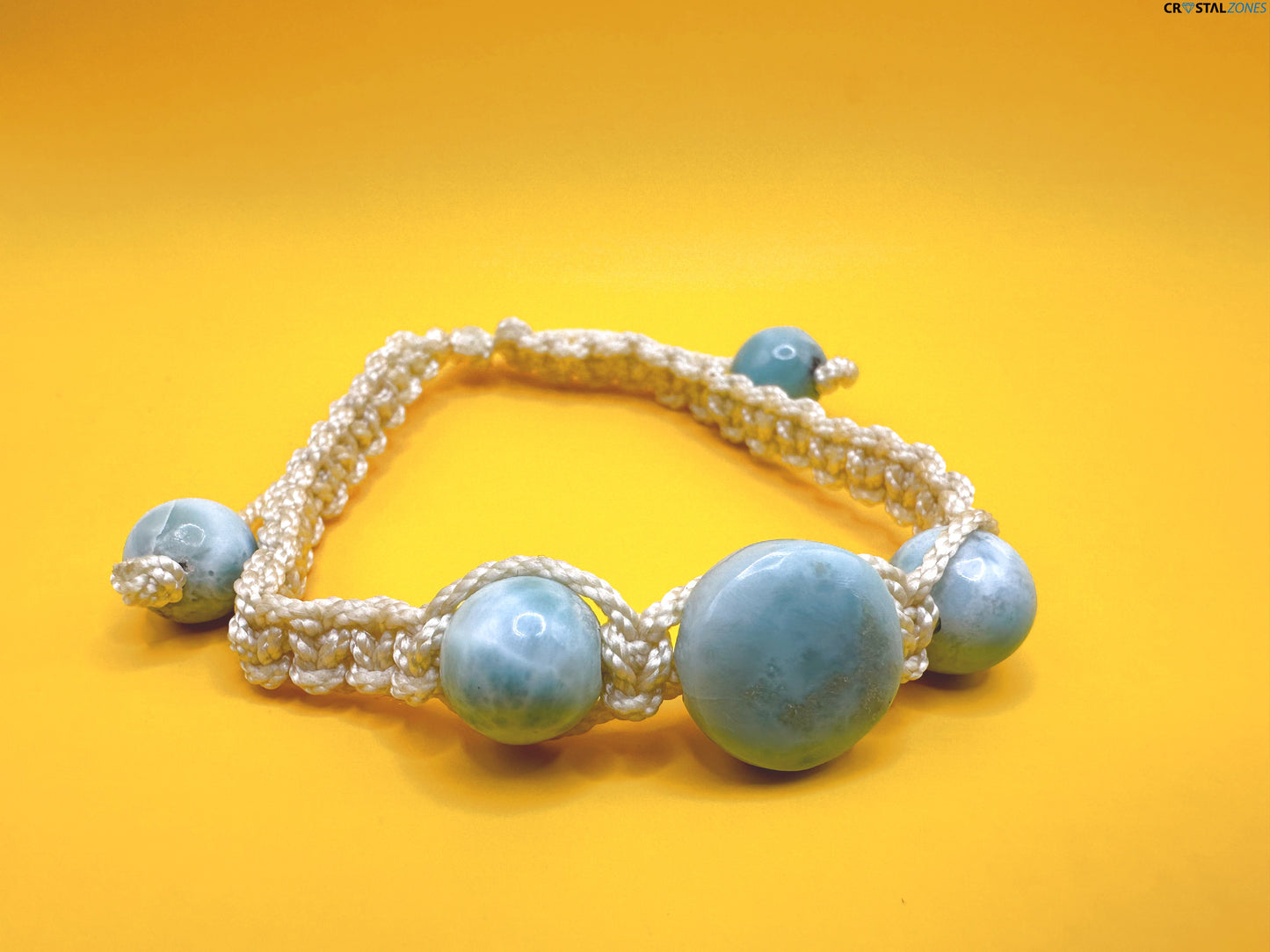 Larimar with cord
