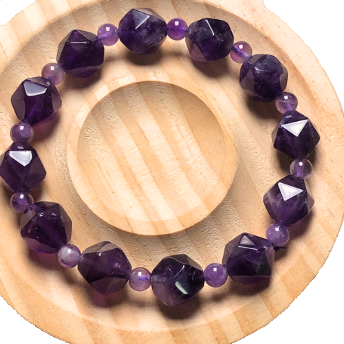 Amethyst Hexagon bead